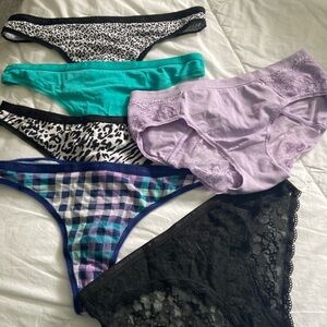 Victoria’s Secret 4 pair thong underwear and two panties
